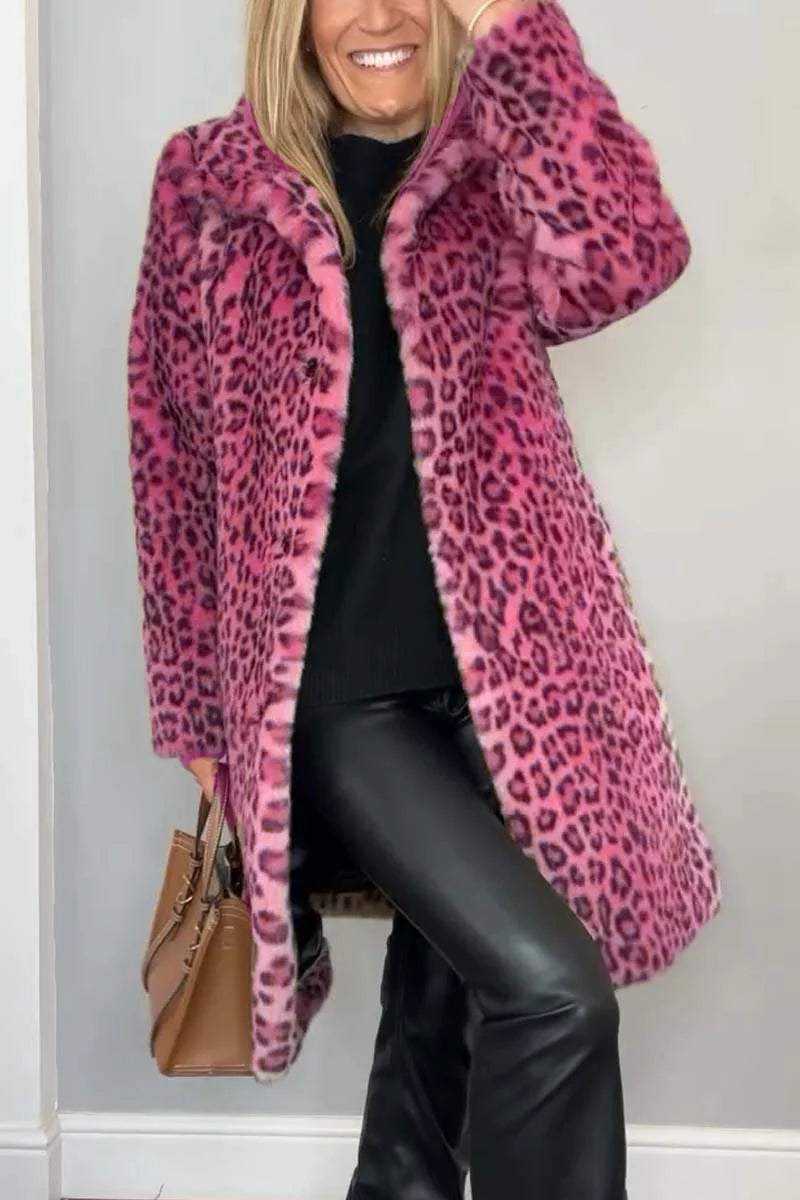 Lizzie | Leopard Print Long Coat