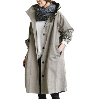 Lena - Relaxed Hooded Trenchcoat