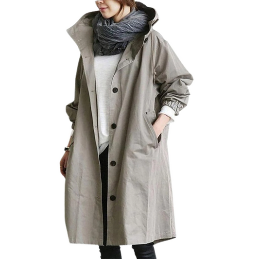Lena - Relaxed Hooded Trenchcoat