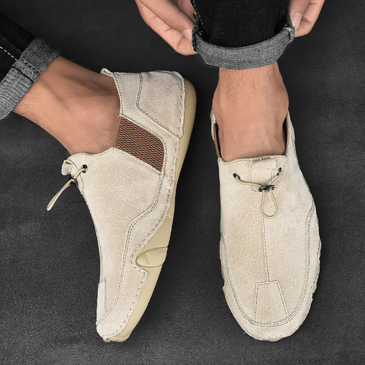 LORENZO GENUINE LEATHER SLIP-ONS