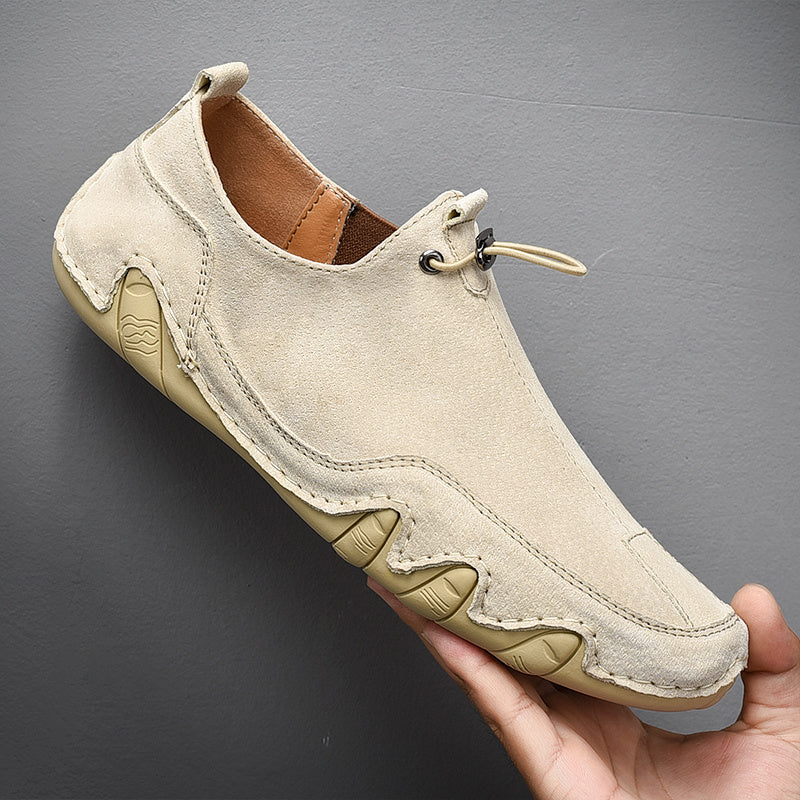 LORENZO GENUINE LEATHER SLIP-ONS