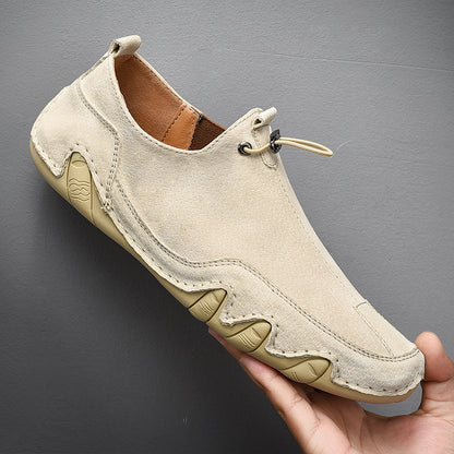 LORENZO GENUINE LEATHER SLIP-ONS