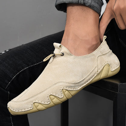 LORENZO GENUINE LEATHER SLIP-ONS
