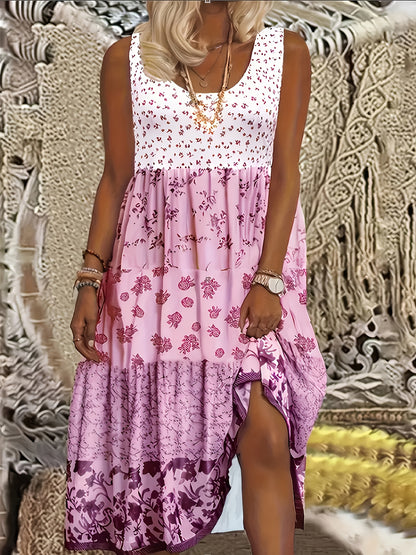 Luna - Floral Knit Boho Dress