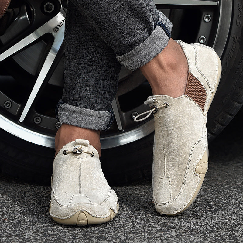 LORENZO GENUINE LEATHER SLIP-ONS