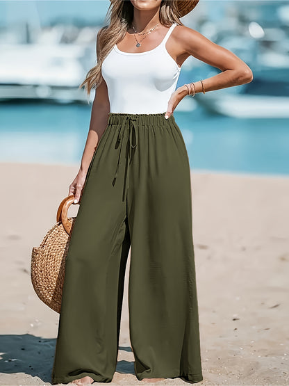 Breezy Elegance Wide-Leg Pants