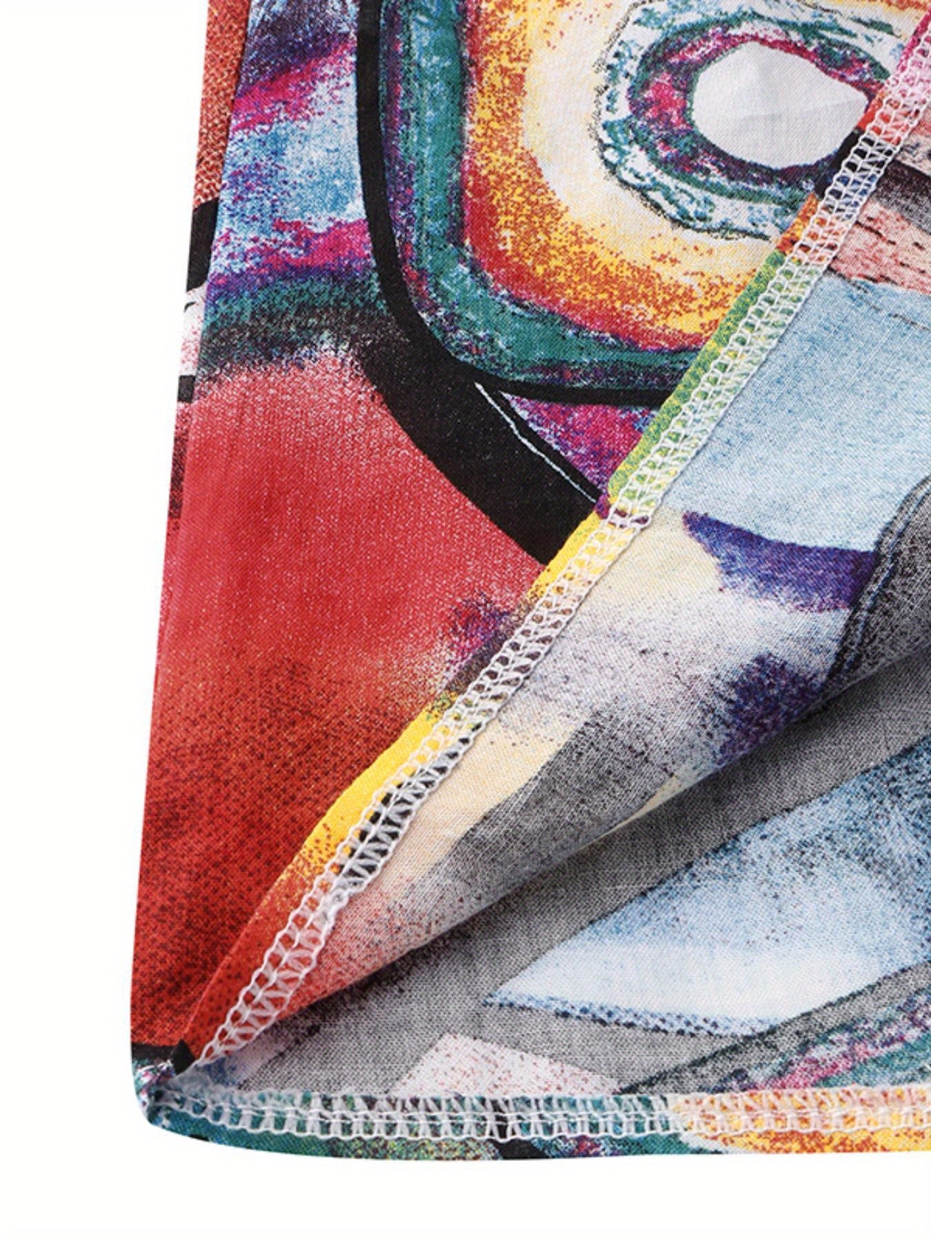 Vera - Vintage Abstract Print Maxi Dress