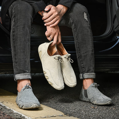 LORENZO GENUINE LEATHER SLIP-ONS
