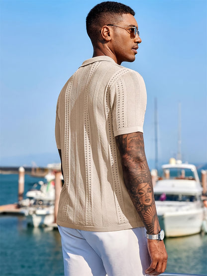 Semyon - Fashionable Intricate Pattern Knitted Shirt