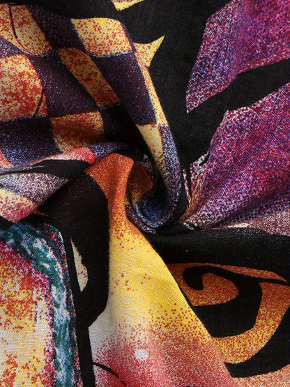 Vera - Vintage Abstract Print Maxi Dress