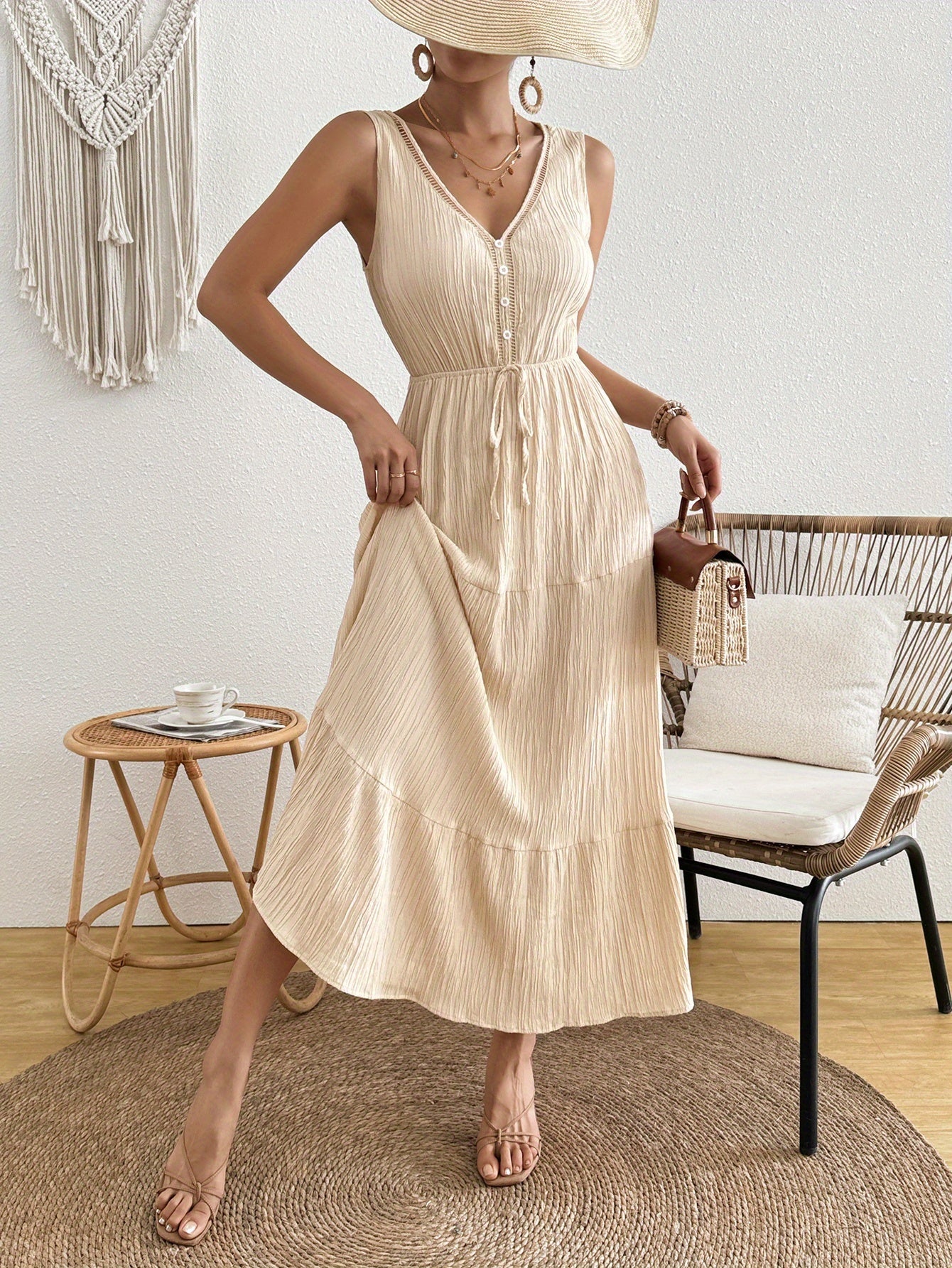 Maya – Button-Front Maxi Dress