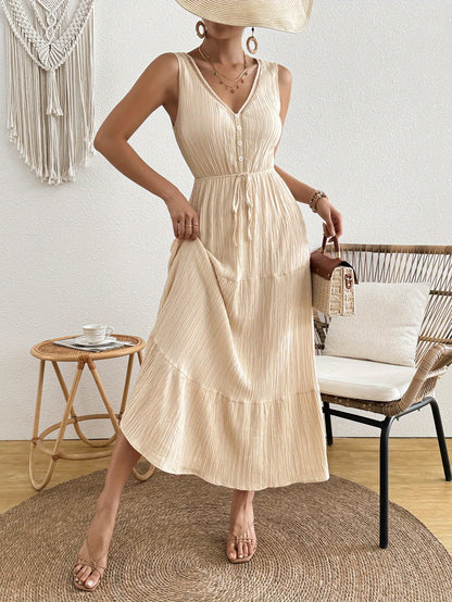 Maya – Button-Front Maxi Dress