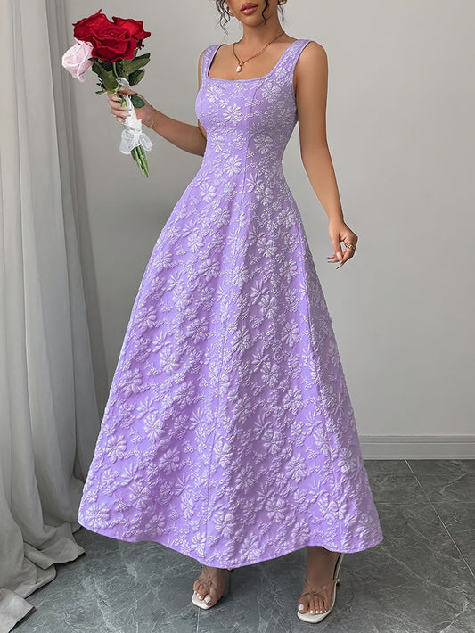 Lila – Floral Print Sleeveless Midi Dress