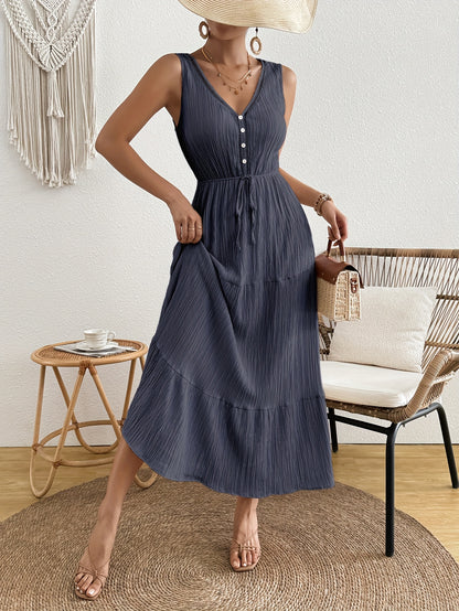 Maya – Button-Front Maxi Dress
