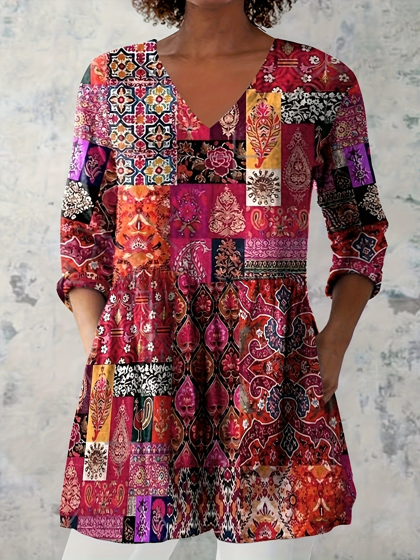 Blooms & Grace – Vintage Floral T-Shirt Dress