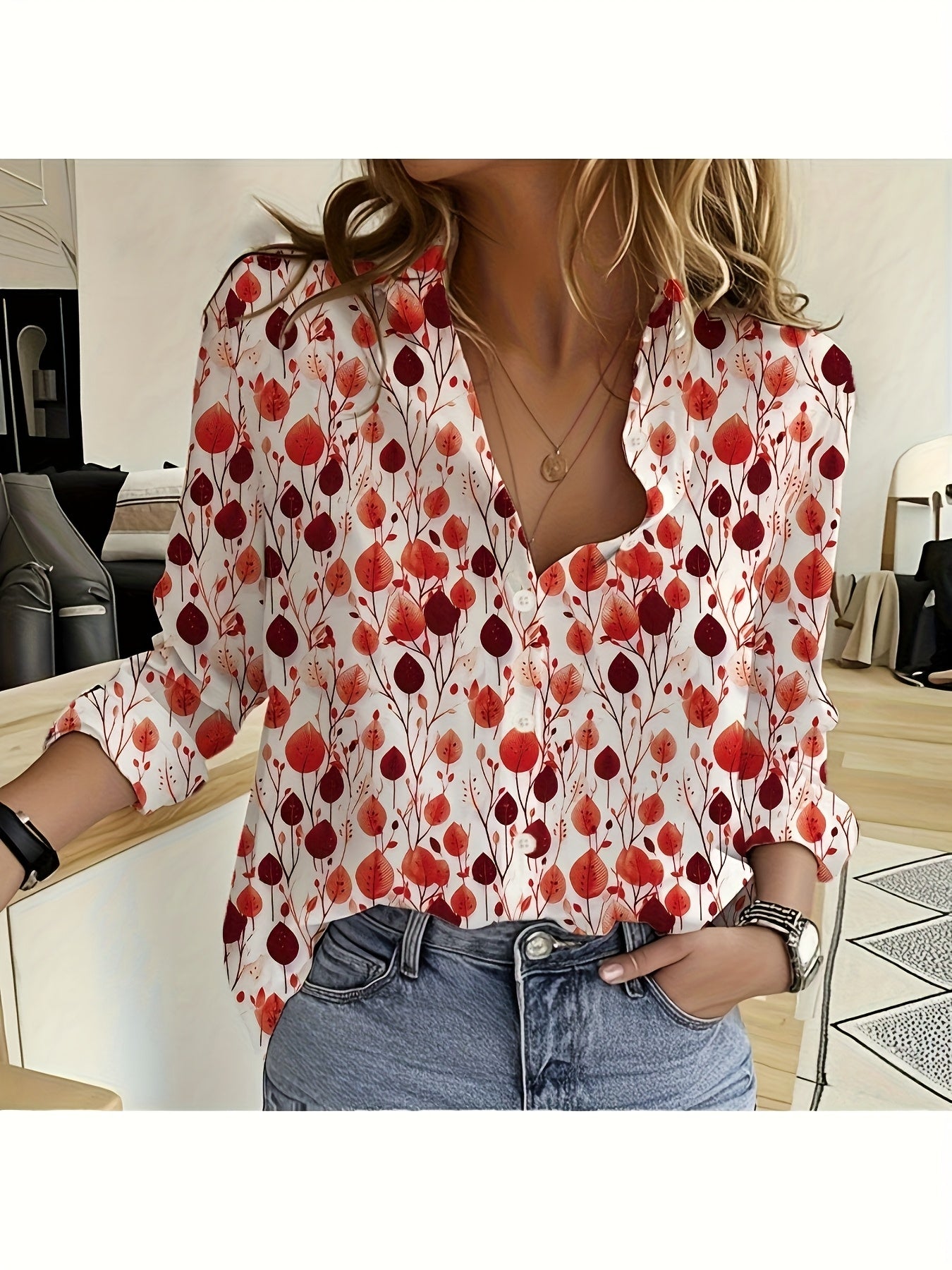 Mira - Vibrant Floral Print Blouse