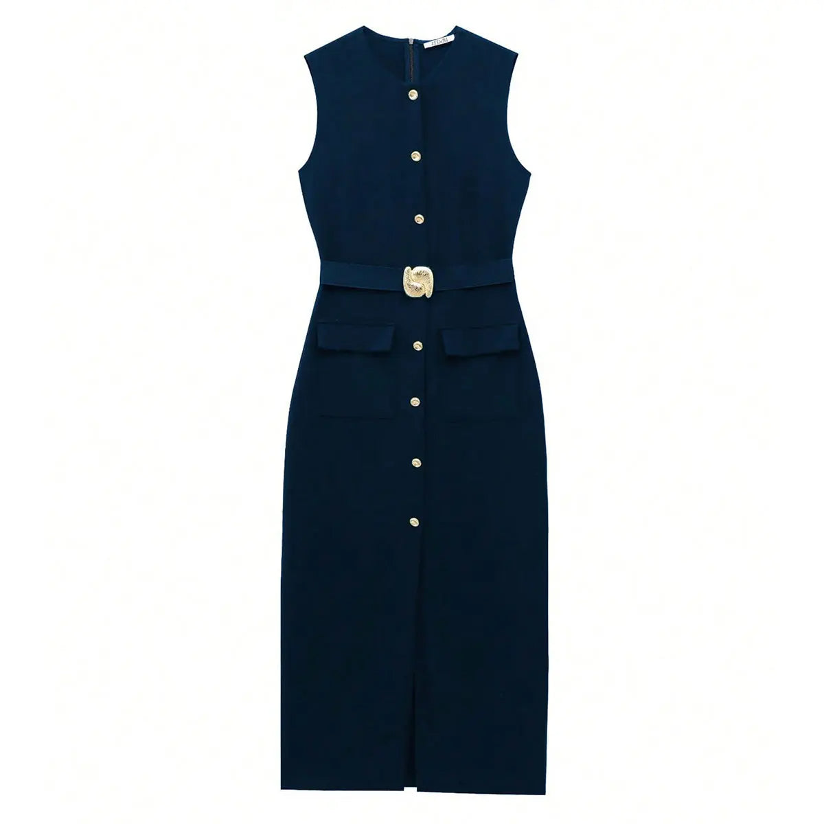 Sophia - Sleeveless Office Midi Dress