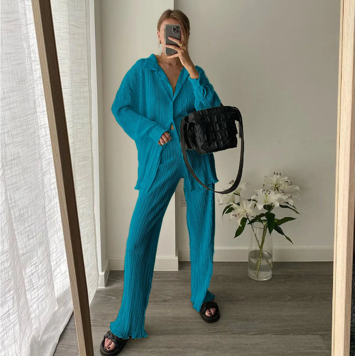 Sarah - Casual Wide-leg Trousers Set