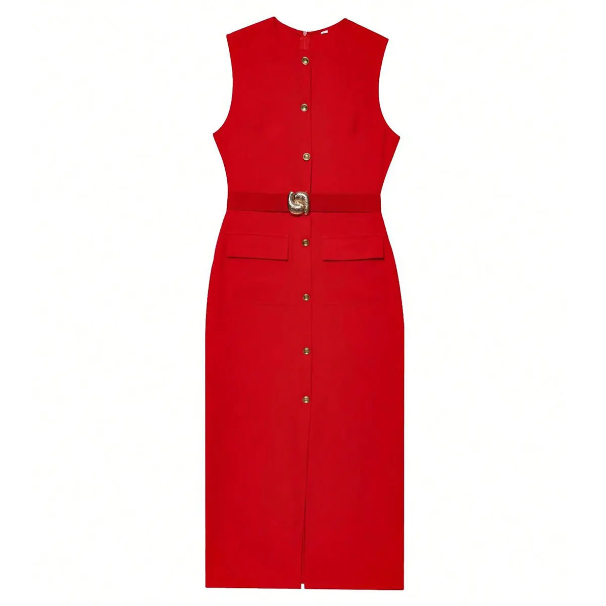 Sophia - Sleeveless Office Midi Dress