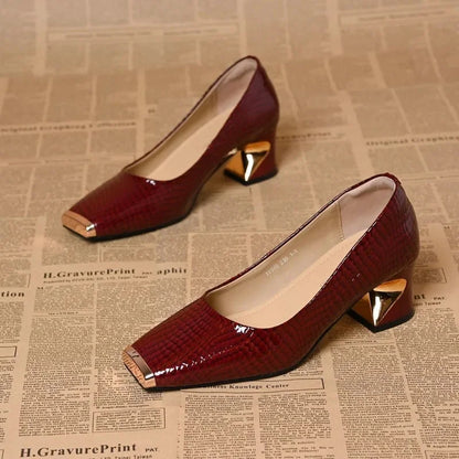 Ella - Patent Block Heels