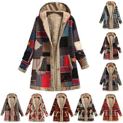 Patchwork Delight Fleece Coat
