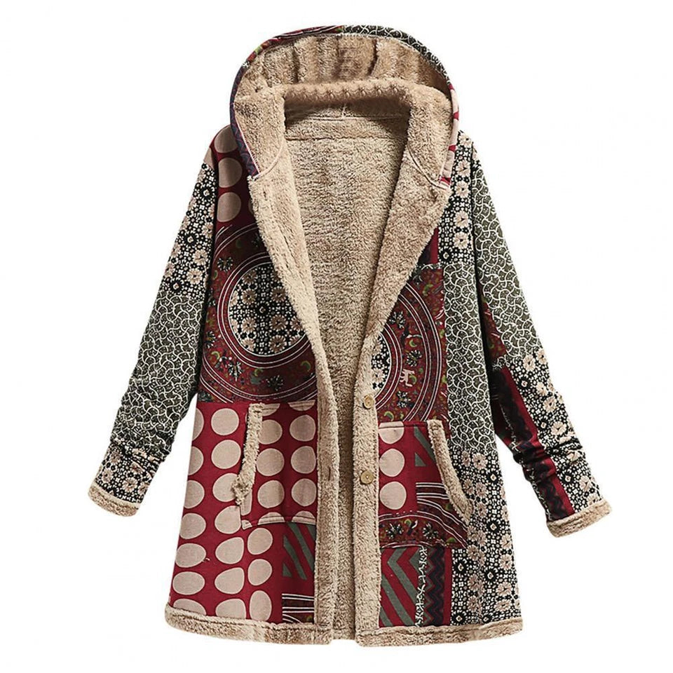 Patchwork Delight Fleece Coat