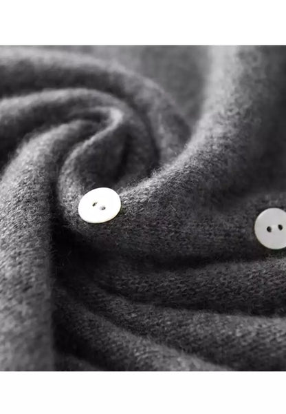HALLIE | ASYMMETRICAL BUTTON SWEATER