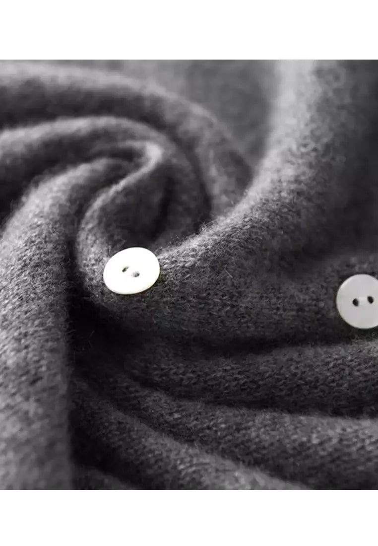 HALLIE | ASYMMETRICAL BUTTON SWEATER